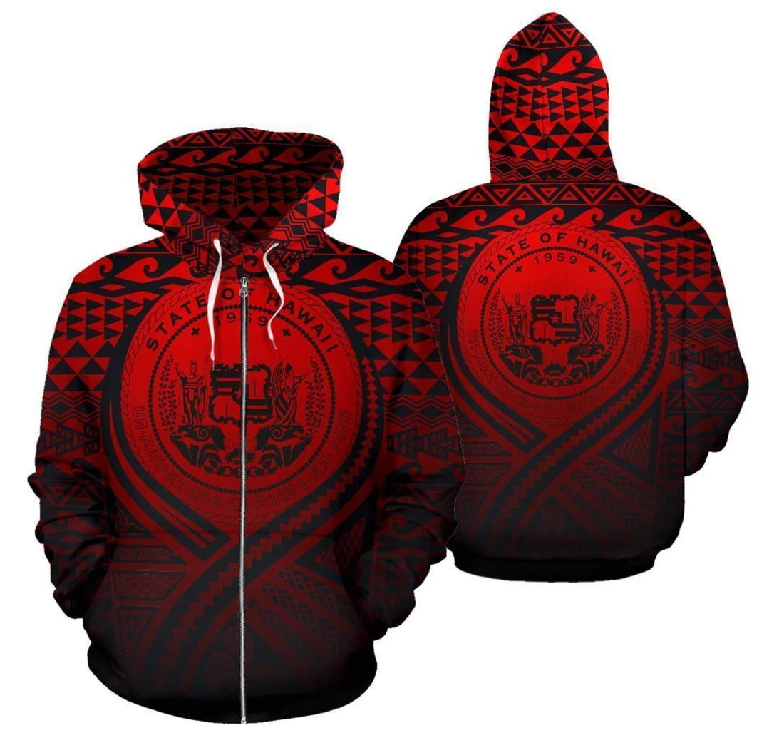 Personalized Hawaii Up Lift Up Red Kbajc - 3D Printed Pullover Hoodie