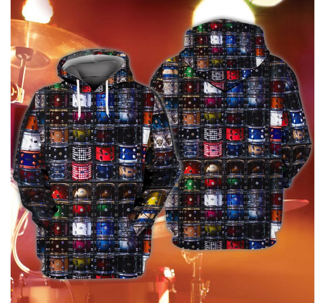 Personalized Drummer Drummer Collection - 3D Printed Pullover Hoodie