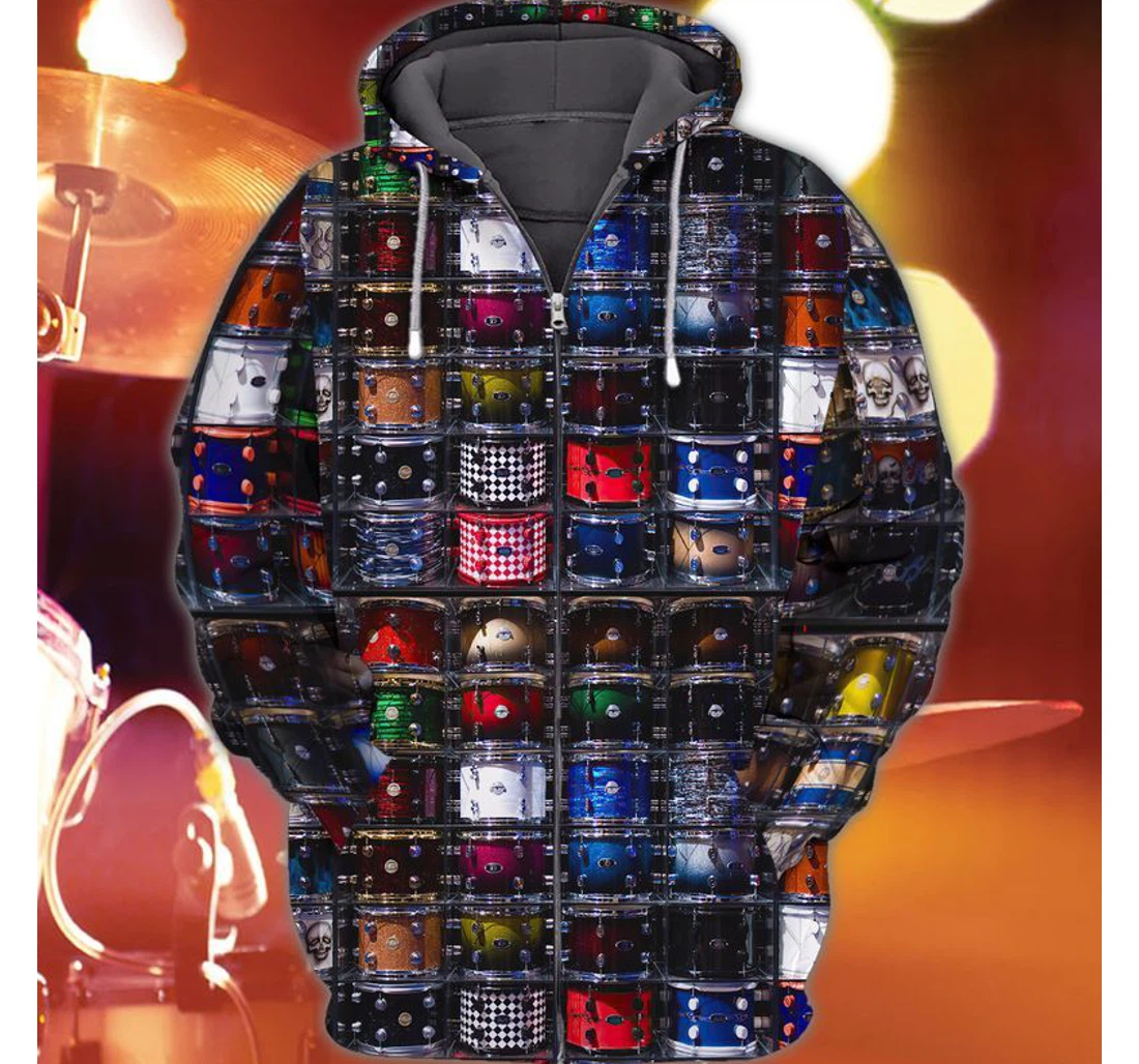 Personalized Drummer Drummer Collection - 3D Printed Pullover Hoodie