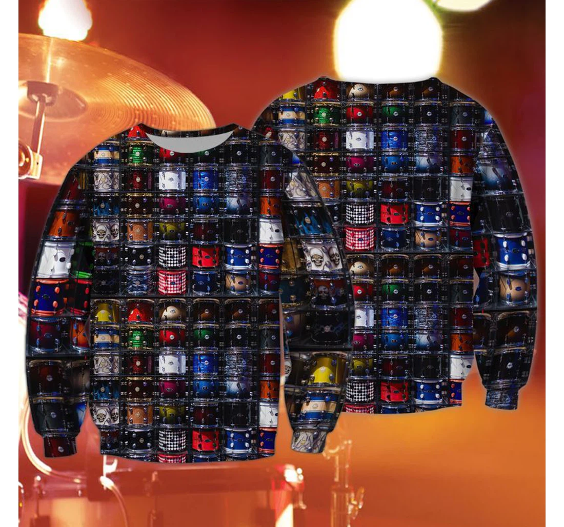 Personalized Drummer Drummer Collection - 3D Printed Pullover Hoodie