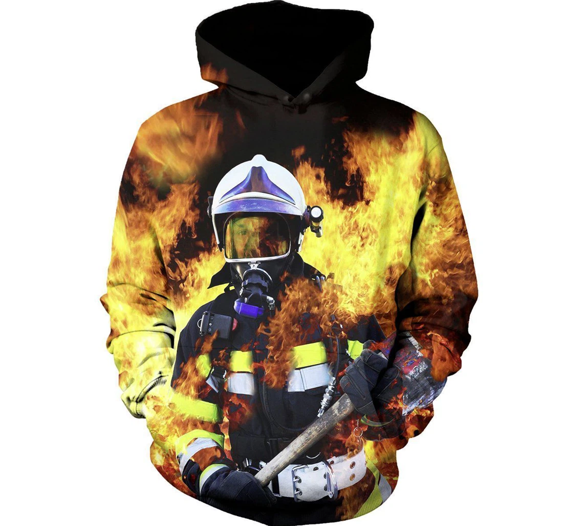 Personalized Fighter King Of Fire - 3D Printed Pullover Hoodie