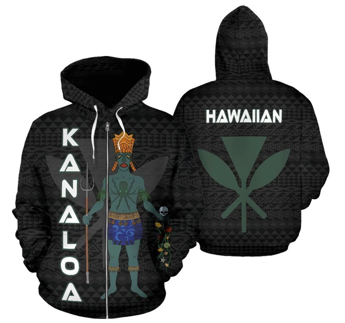 Personalized Polynesian Hawaii Up Lono Hawaiian God Of The Myths Legends Kbavb - 3D Printed Pullover Hoodie