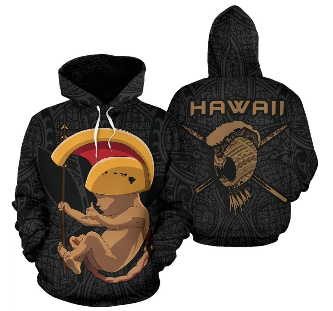 Personalized Born In Hawaii Hawaii Kamehameha Hkifx - 3D Printed Pullover Hoodie