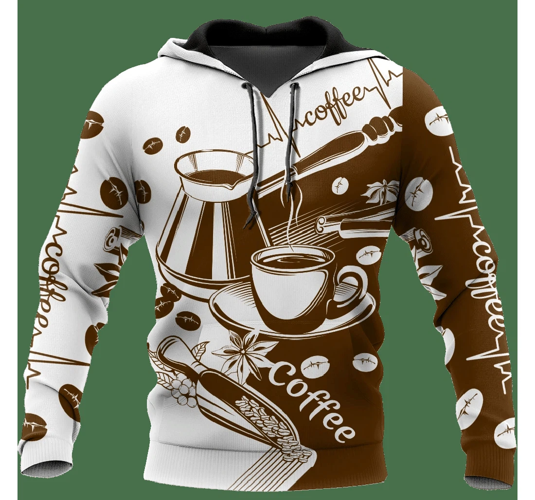 Personalized Coffeeeeee - 3D Printed Pullover Hoodie