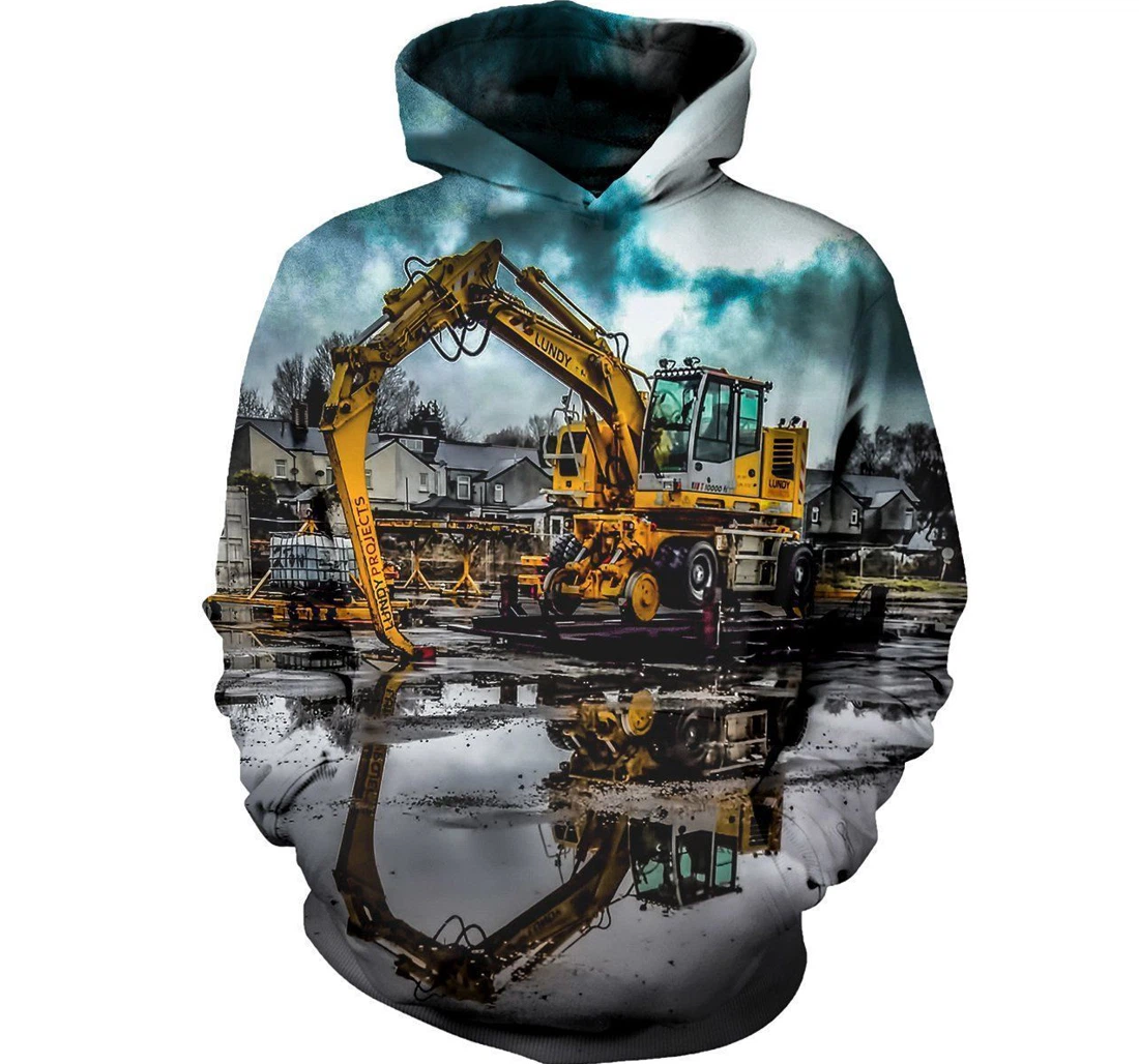 Personalized Cool Heavy Equipment Operator - 3D Printed Pullover Hoodie