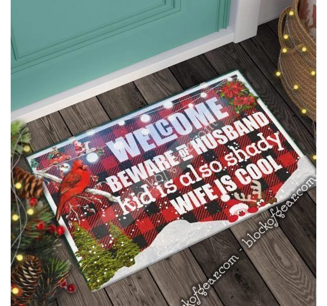 Welcome Family Christmas Cl25100109mdd Anti-Slip, Water-Absorbent Doormat
