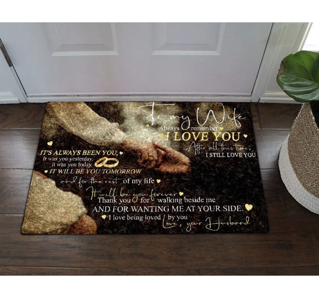 Family To My Wife Cl16110211mdd Anti-Slip, Water-Absorbent Doormat