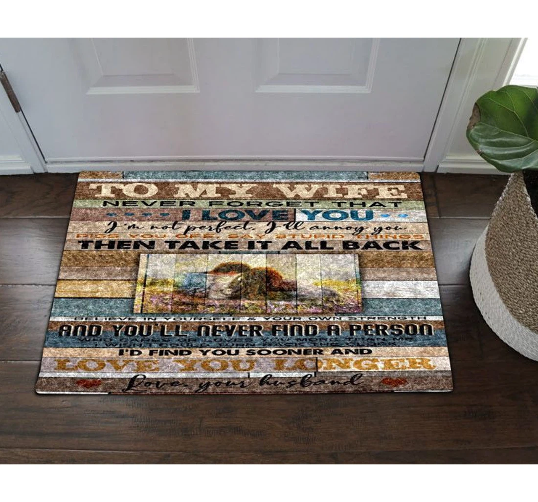 Family To My Wife Cl18110549mdd Anti-Slip, Water-Absorbent Doormat