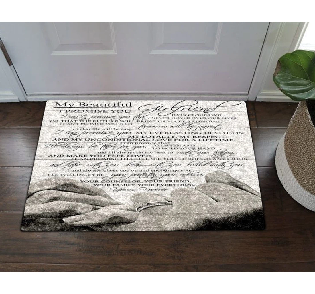 Family My Beautiful Girlfriend Cl18110360mdd Anti-Slip, Water-Absorbent Doormat