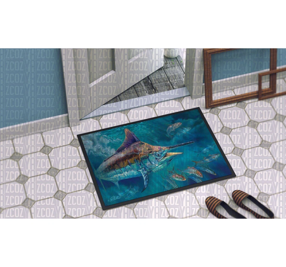 Liquid Metal Black Marlin Cl22110559mdd Anti-Slip, Water-Absorbent Doormat