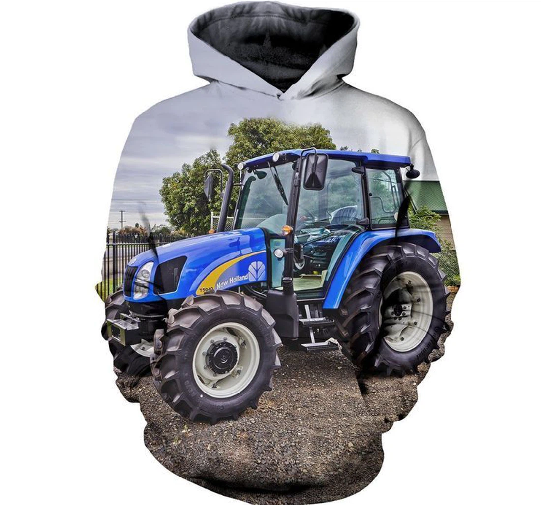 Personalized Farmer New Tractor - 3D Printed Pullover Hoodie