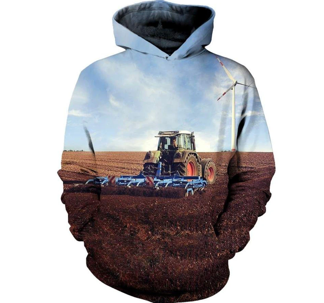 Personalized Farmer New Land Because Tractor - 3D Printed Pullover Hoodie