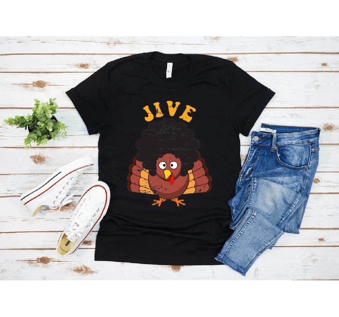 Personalized Jive Turkey Face Thanksgiving Vintage Retro - 3D Printed Pullover Hoodie