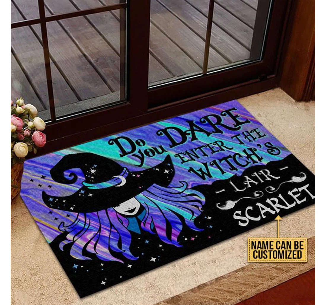 Halloween Ideas Witch Wizard Halloween Spell Do You Dare Custom Anti-Slip, Water-Absorbent Doormat