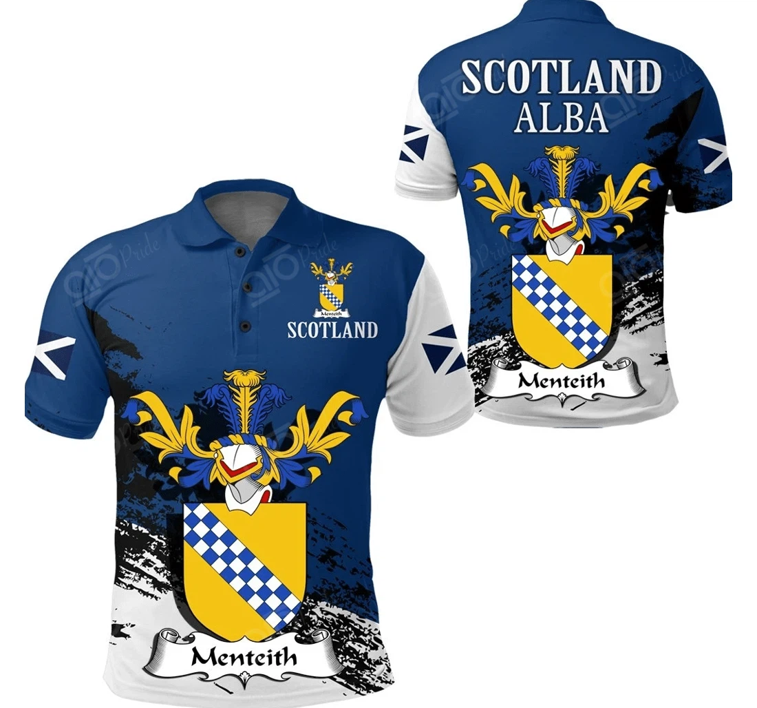 Personalized Menteith Scottish Family Crest Scotland Special - Golf - Polo Shirt