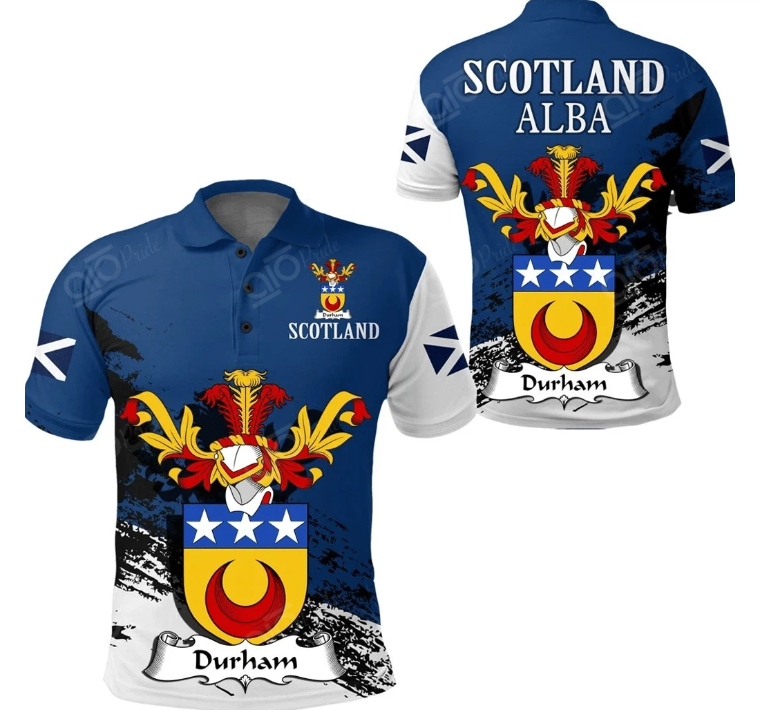 Personalized Durham Scottish Family Crest Scotland Special - Golf - Polo Shirt