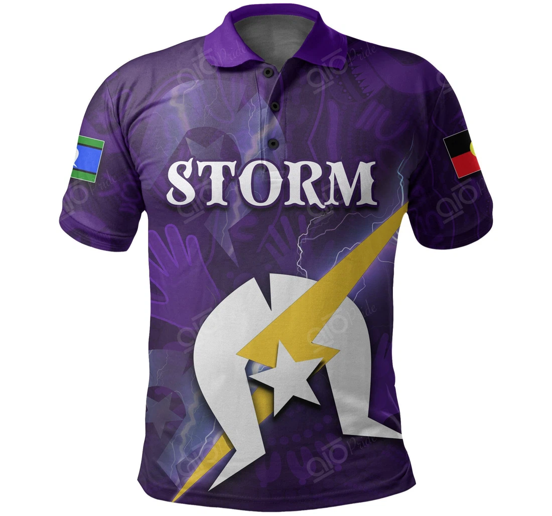 Custom Text Naidoc Melbourne Storm Heal Country - Polo Shirt