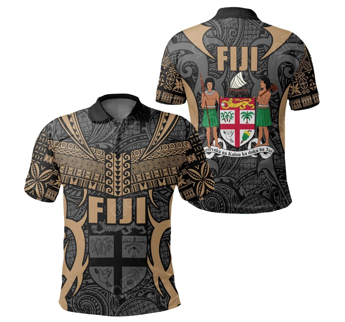 Personalized Fiji - Special Fiji Black Gold - Polo Shirt