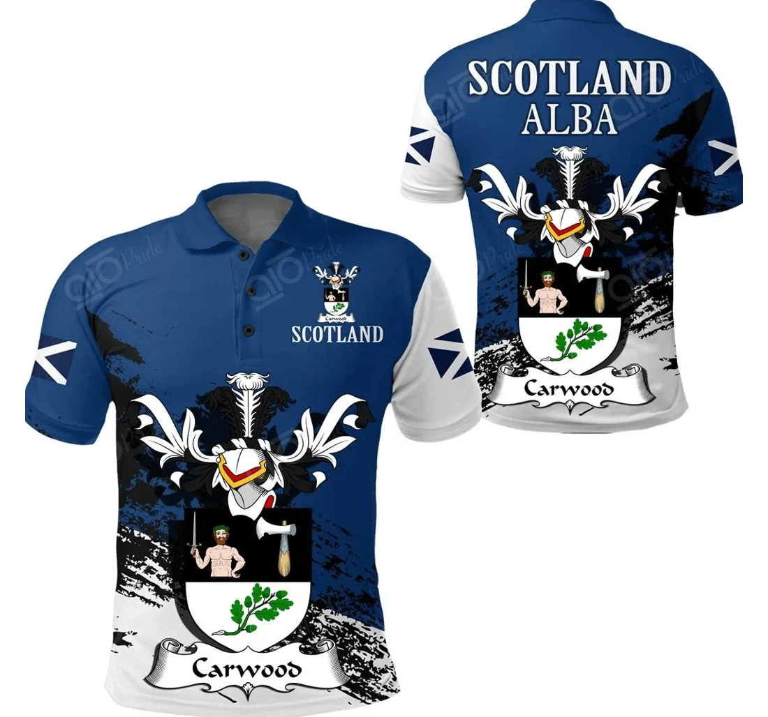 Personalized Carwood Scottish Family Crest Scotland Special - Golf - Polo Shirt