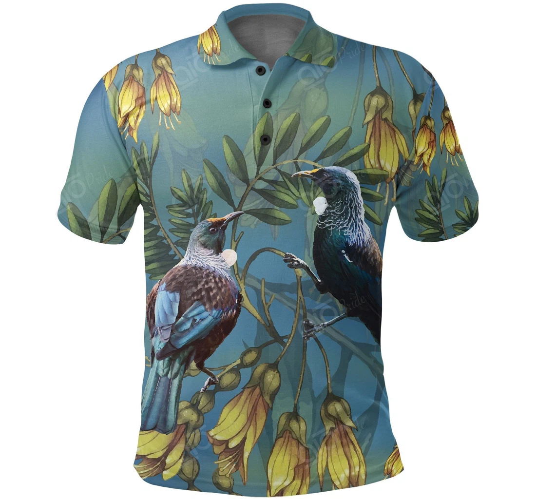 Personalized Tui Bird New Zealand Kowhai Golf Shirts - Polo Shirt