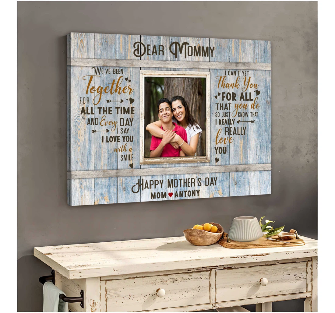 Personalized Poster, Canvas - Mothers Day Last Minute Mother's Day From Son Print Framed Wall Art