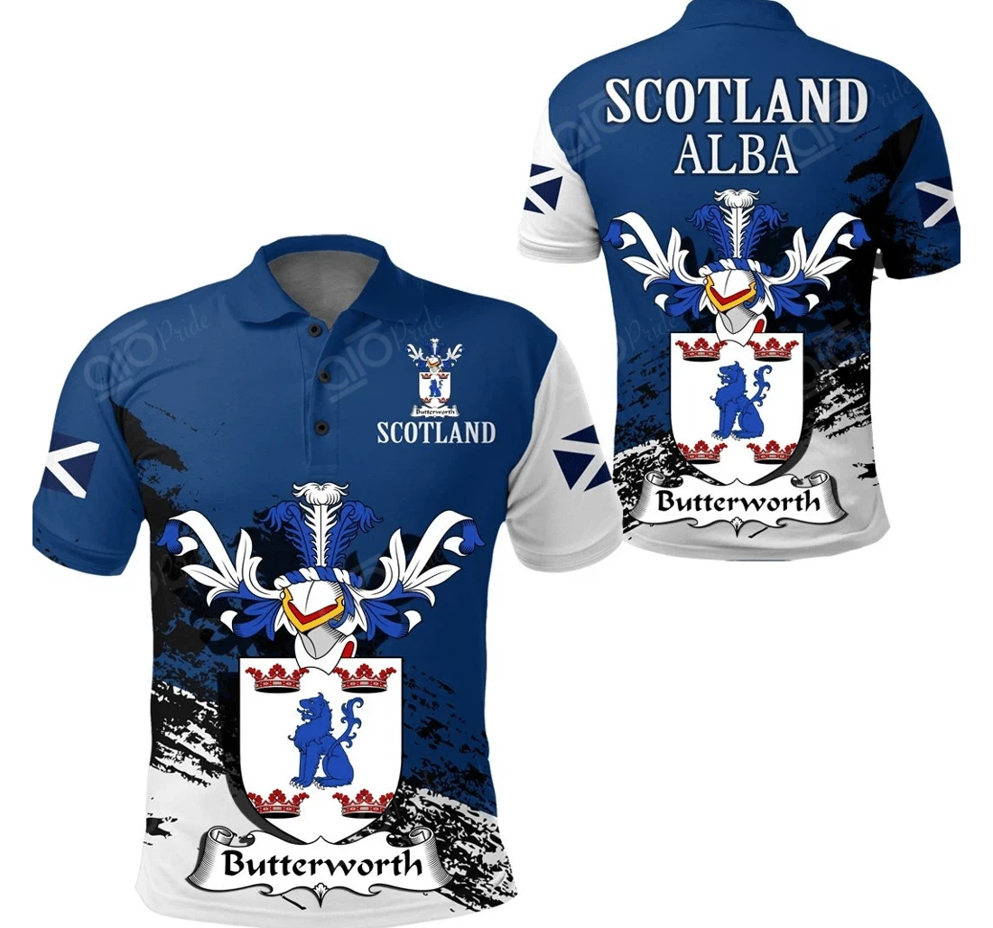 Personalized Butterworth Scottish Family Crest Scotland Special - Golf - Polo Shirt