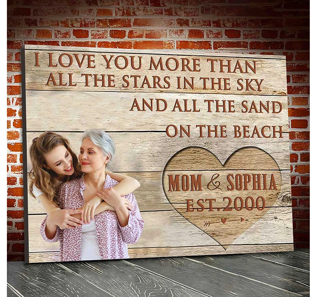 Personalized Poster, Canvas - Customized Mom And Daughter Mother's Day Mother From Daughter Mother's Day Print Framed Wall Art