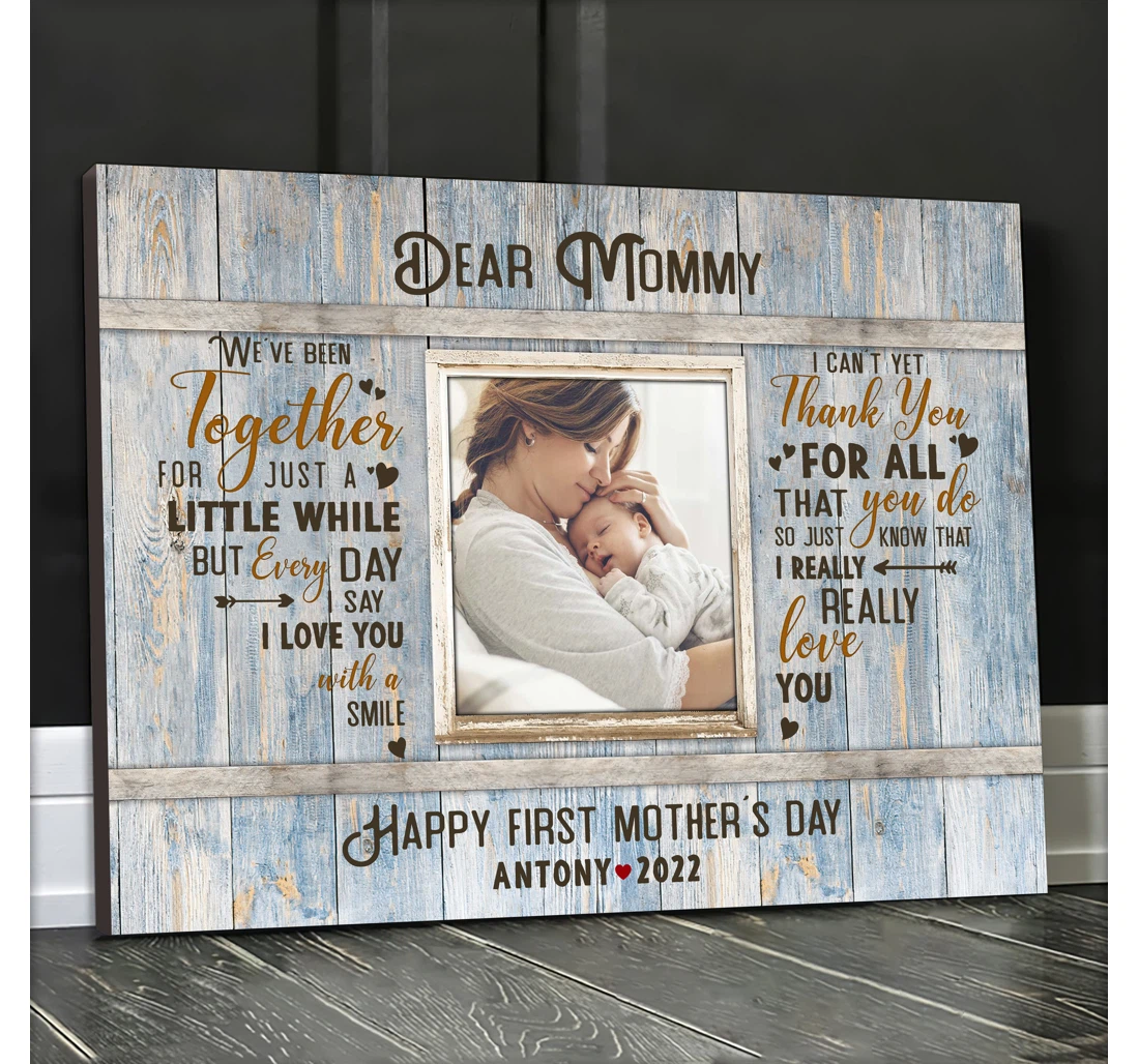 Personalized Poster, Canvas - Mothers Day New Moms First Mothers Day Custom Mother's Day Print Framed Wall Art