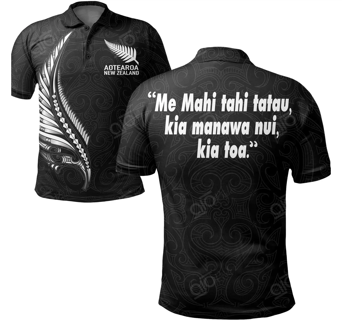 Personalized New Zealand - Spirit And Heart We Are Strong - Polo Shirt