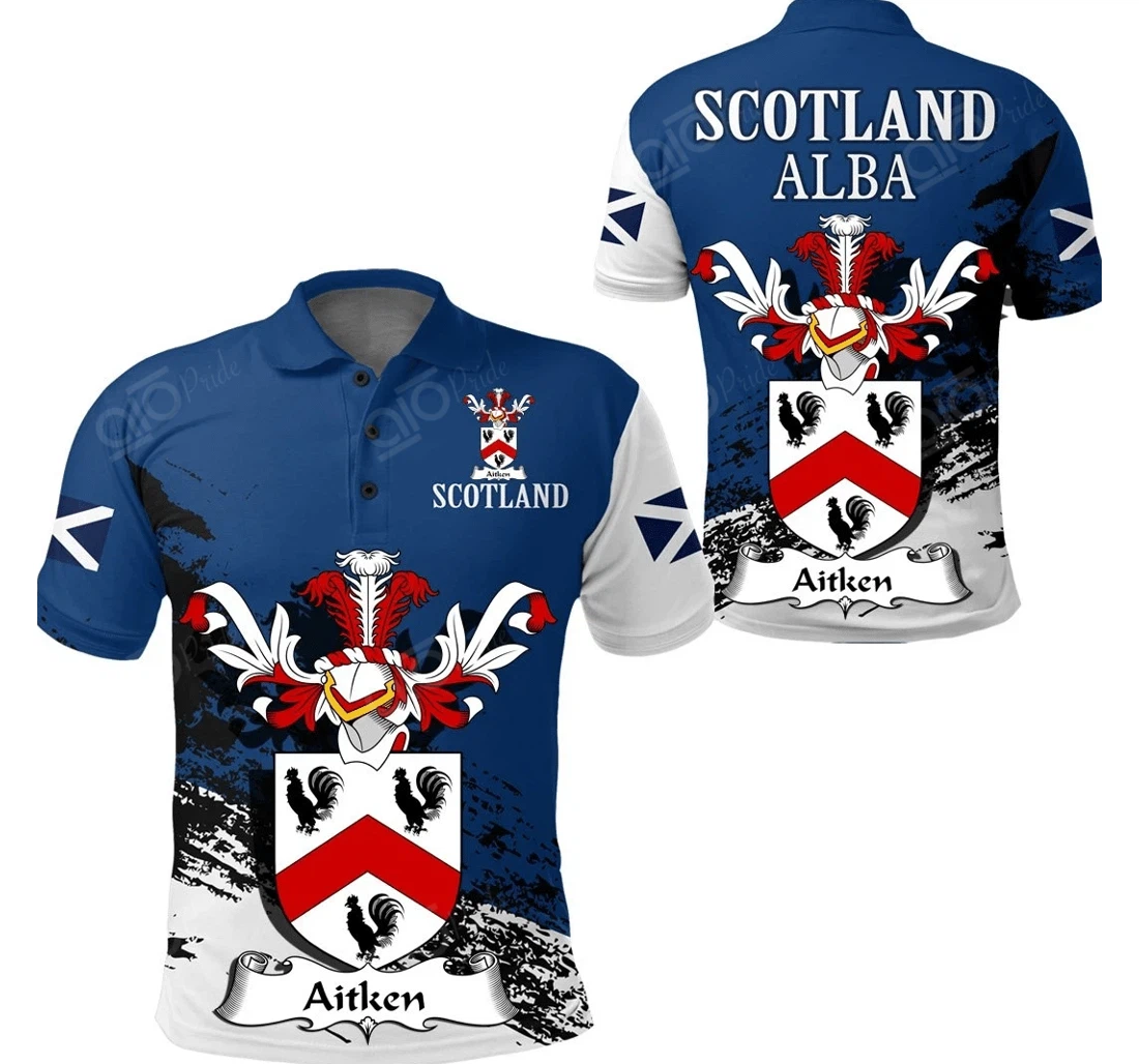 Personalized Aitken Scottish Family Crest Scotland Special - Golf - Polo Shirt