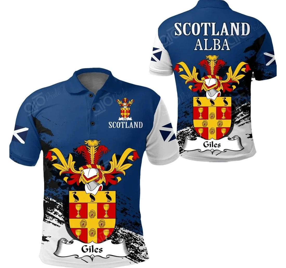 Personalized Giles Scottish Family Crest Scotland Special - Golf - Polo Shirt