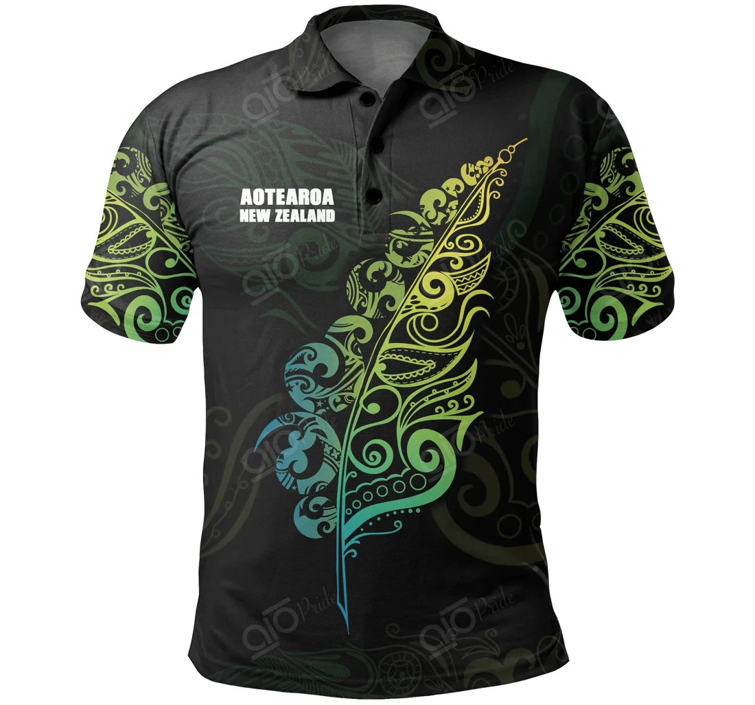 Personalized New Zealand Colored Light Fern - Polo Shirt