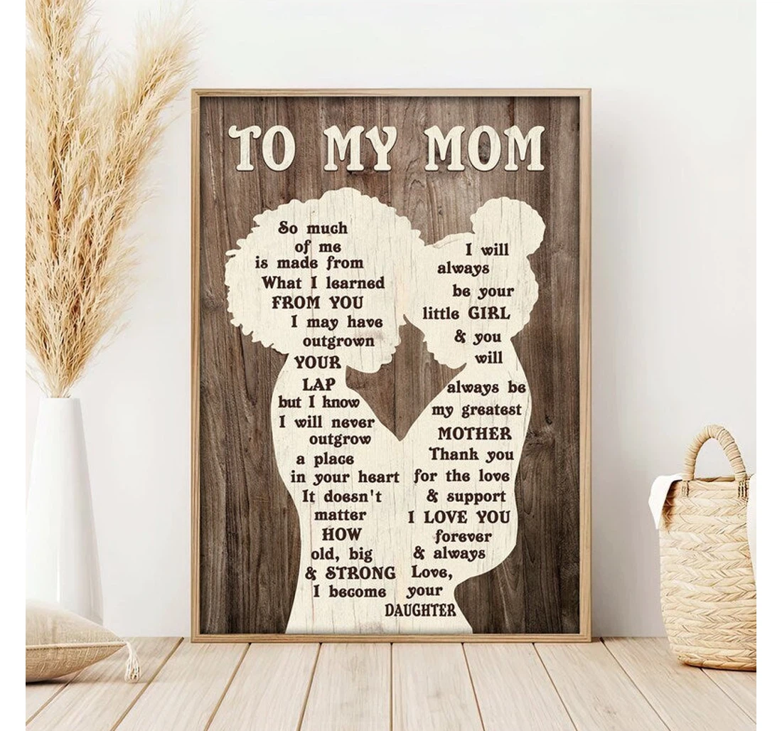 Personalized Poster, Canvas - To My Mom Black Mom Mother's Day To Black Mother From Daughters Print Framed Wall Art