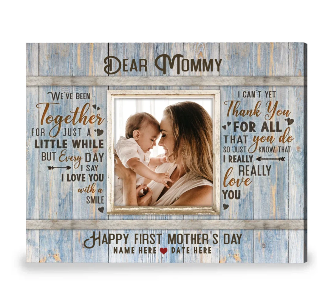 Personalized Poster, Canvas - First Mother's Day Mother's Day From Sons Daughter Print Framed Wall Art
