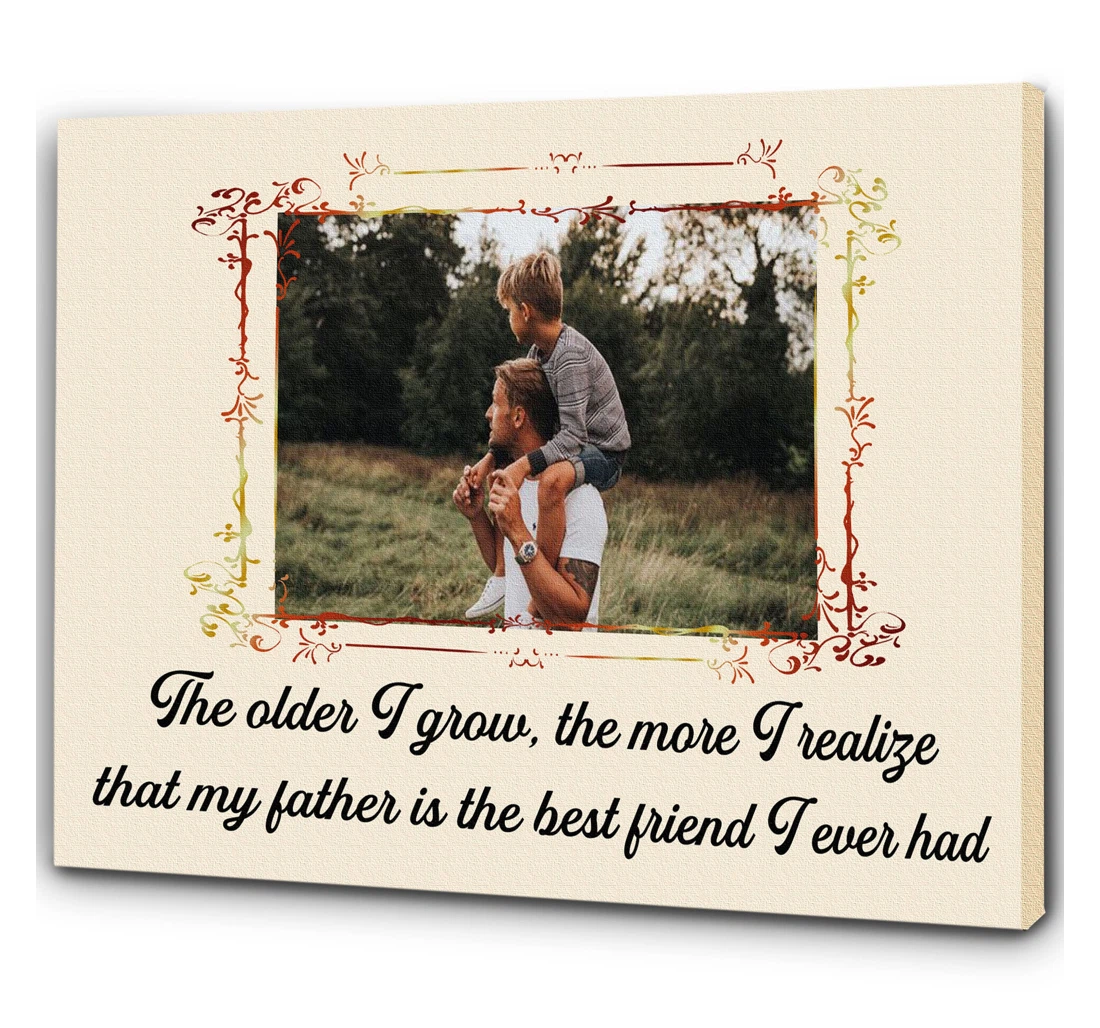 Poster, Canvas - Personalized Dad My Father Is The Best Friend Father's Day Dad Present Dad Jc243 Print Framed Wall Art