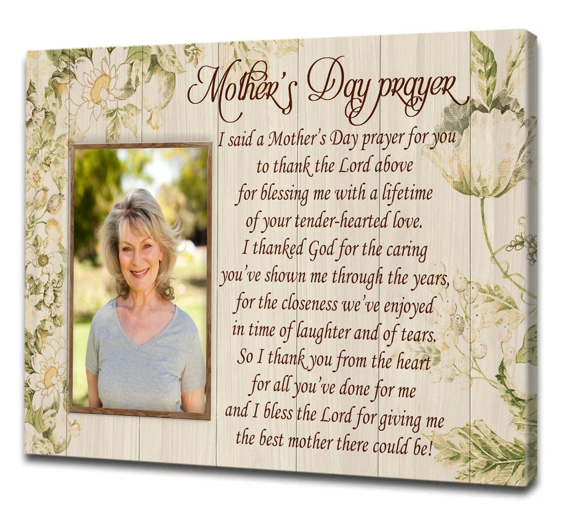 Poster, Canvas - Mother's Day Prayer Personalized Thank You Appreciation Mom Mothers Day Memorial Jc149 Print Framed Wall Art