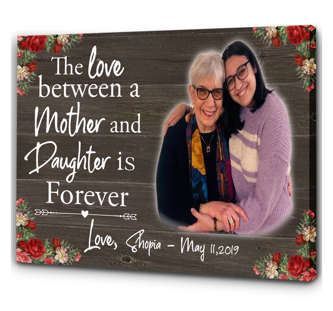 Poster, Canvas - Personalized Daughter Mother Custom Name Mom On Mother's Day T189 Print Framed Wall Art