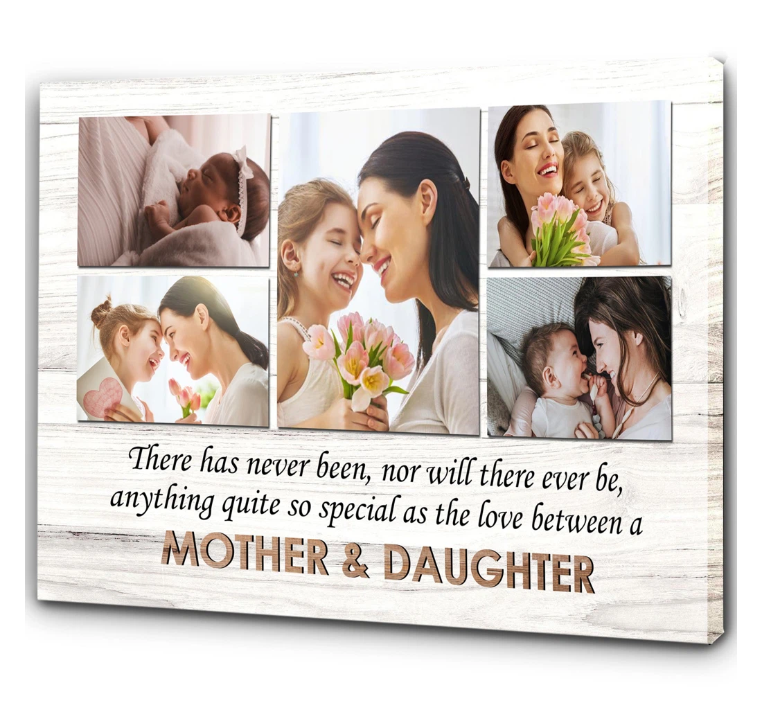 Poster, Canvas - Mother Daughter Personalized Custom Collage Mother's Day New Mom Keepsake N2483 Print Framed Wall Art