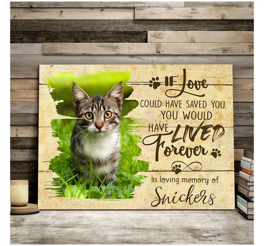 Personalized Poster, Canvas - Cat Memorial Custom Cat And Name In Loving Memory Cat Loss Tnn563 Print Framed Wall Art