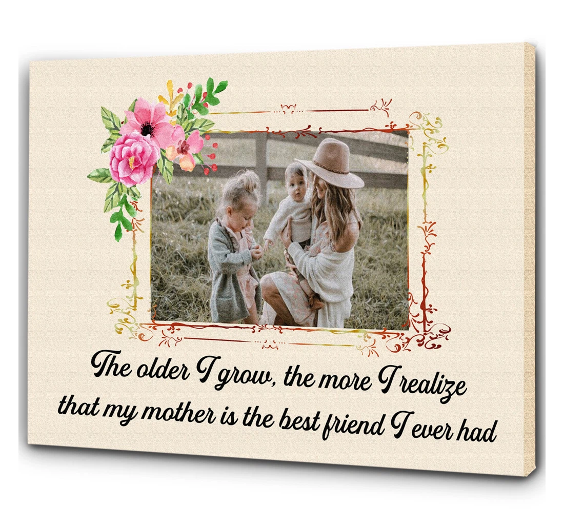 Poster, Canvas - Personalized My Mother Is The Best Friend Mother's Day Present Mom Mother Her Jc242 Print Framed Wall Art