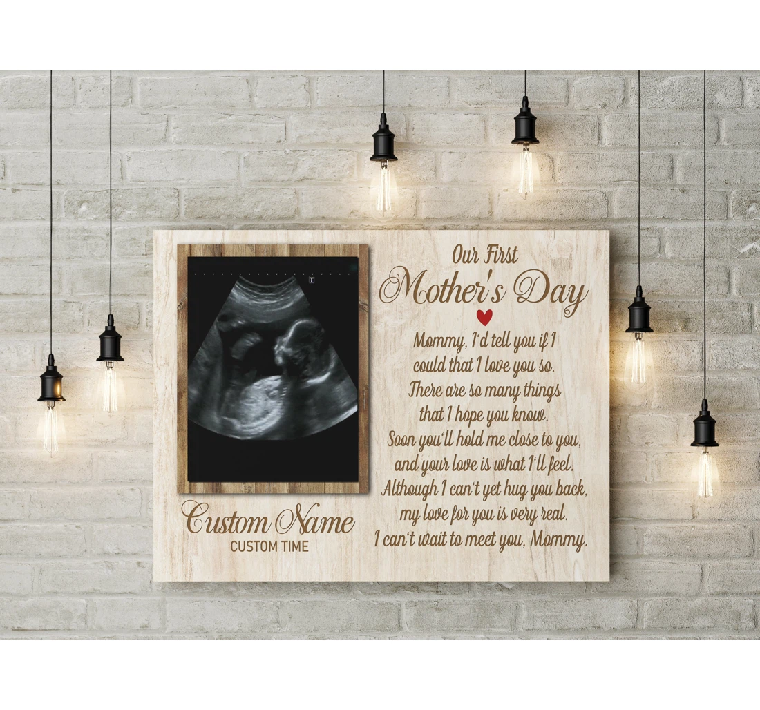 Poster, Canvas - Personalized New Mom First Mother's Day Wife Mom To Be Expecting Mother Jc861 Print Framed Wall Art