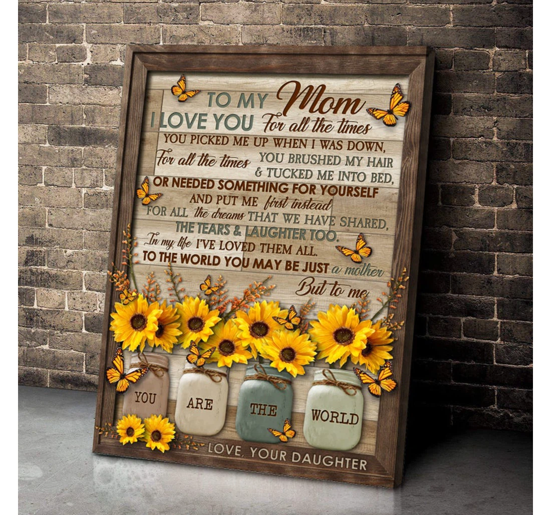 Personalized Poster, Canvas - Mother's Day From Daughters Sons Custom Name Mother's Day Print Framed Wall Art