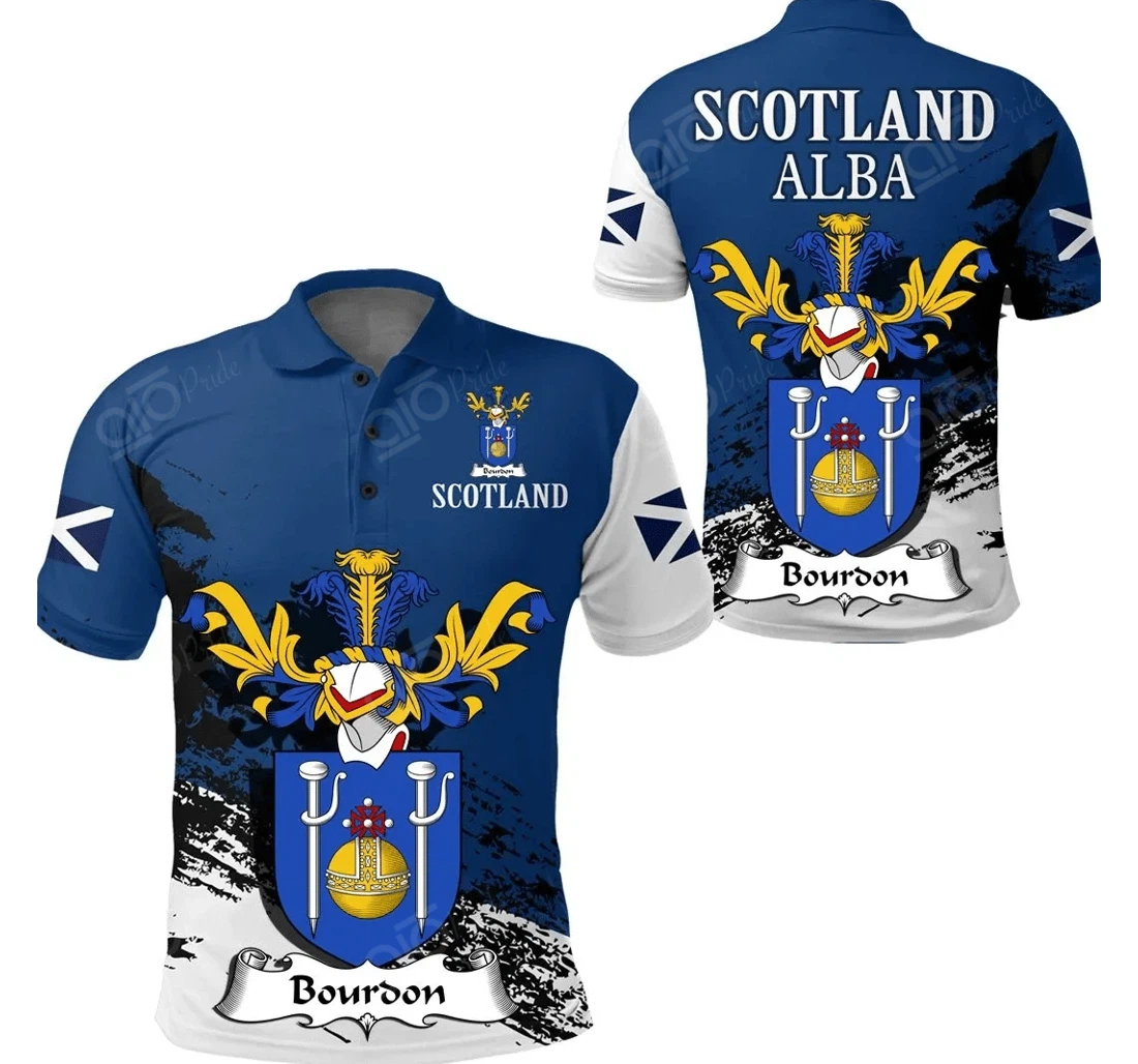 Personalized Bourdon Scottish Family Crest Scotland Special - Golf - Polo Shirt