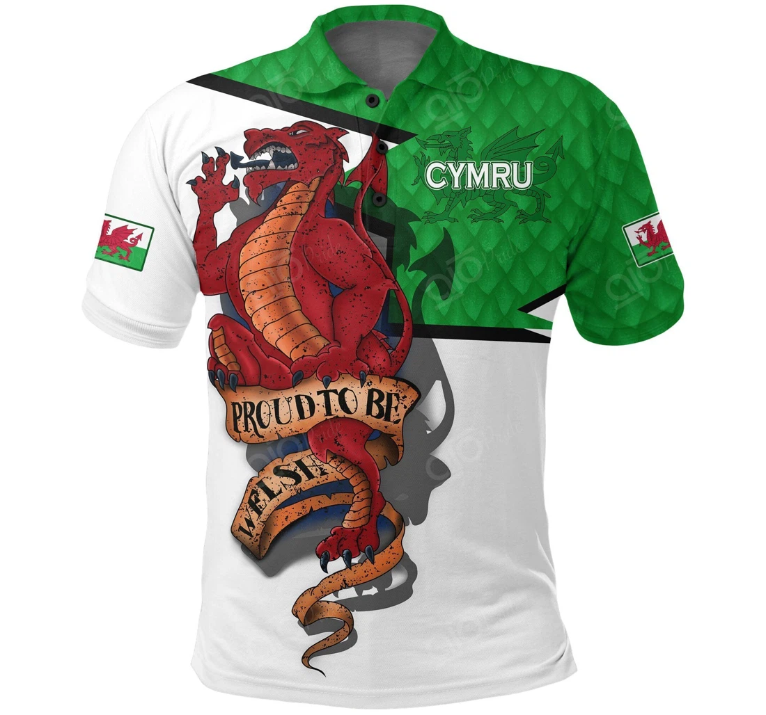 Personalized Wales Proud To Be Welsh - Polo Shirt