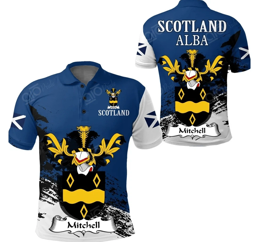 Personalized Mitchell Scottish Family Crest Scotland Special - Golf - Polo Shirt
