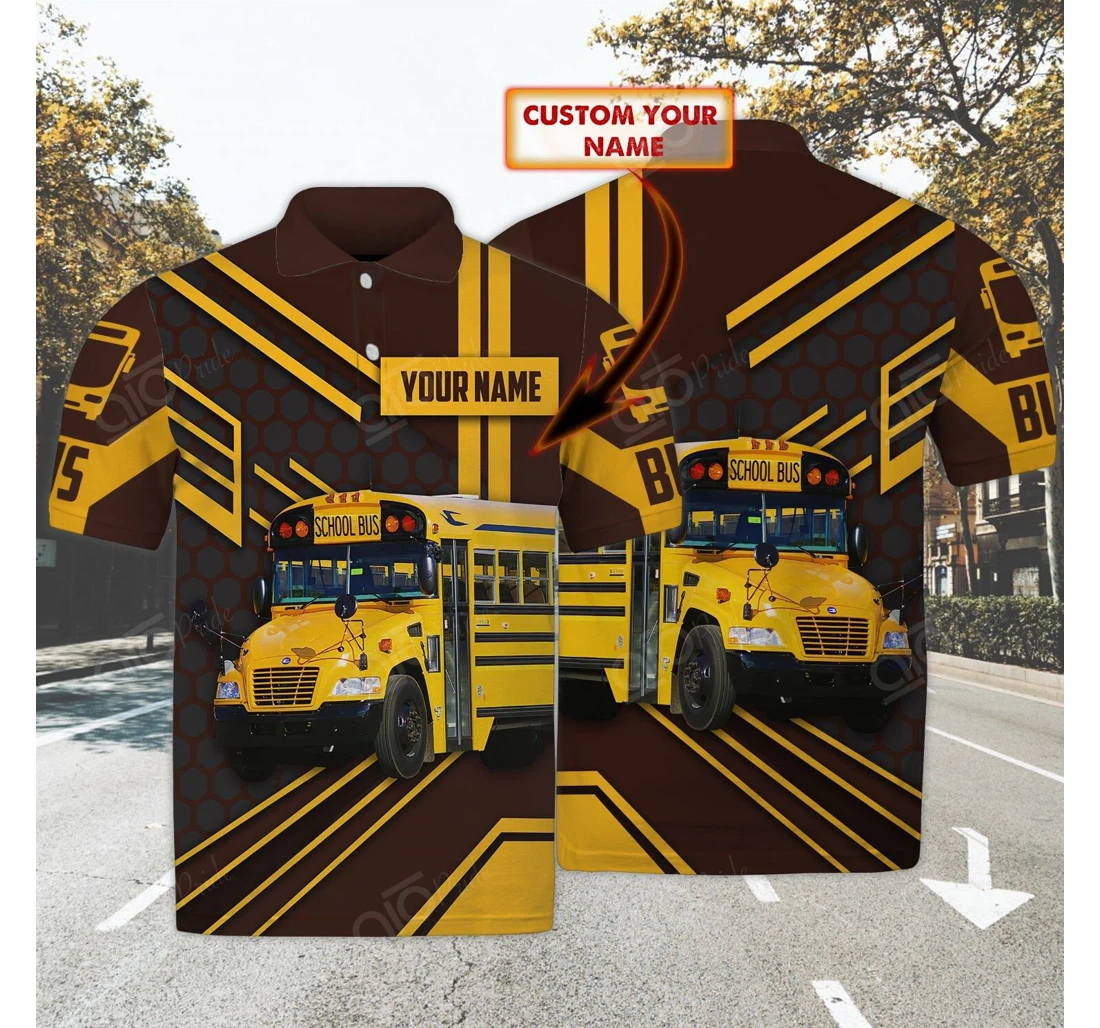 Custom Text School Bus Driver Breathable - Polo Shirt