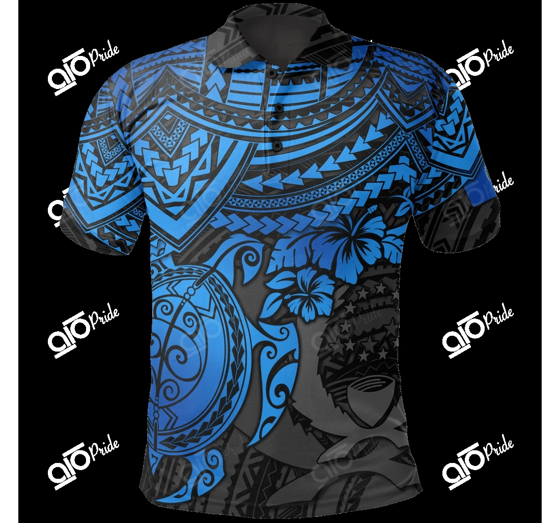 Personalized Pohnpei Polynesian - Polynesian Blue Turtle - Polo Shirt