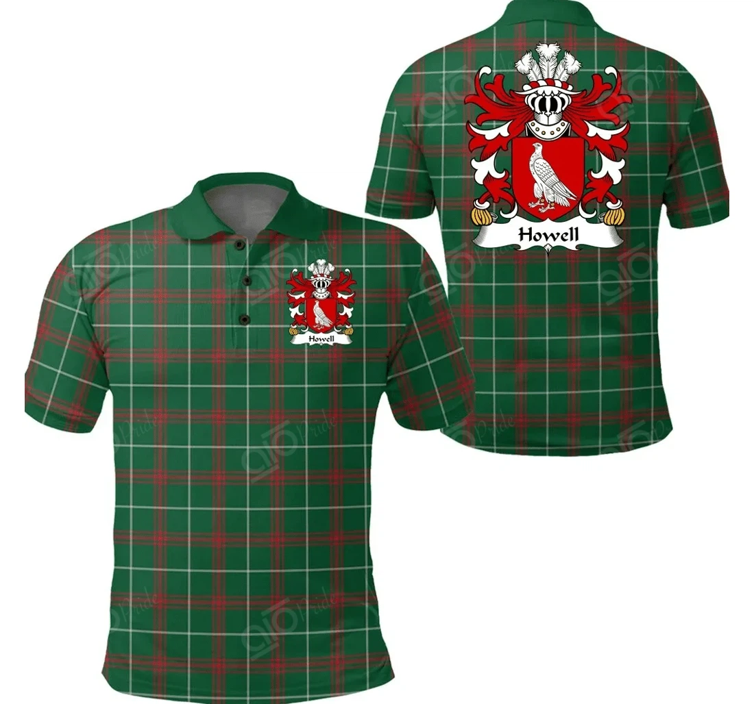 Personalized Howell Of Llys-y-fran - Pembrokeshire Wales - Welsh National Tartan - Polo Shirt