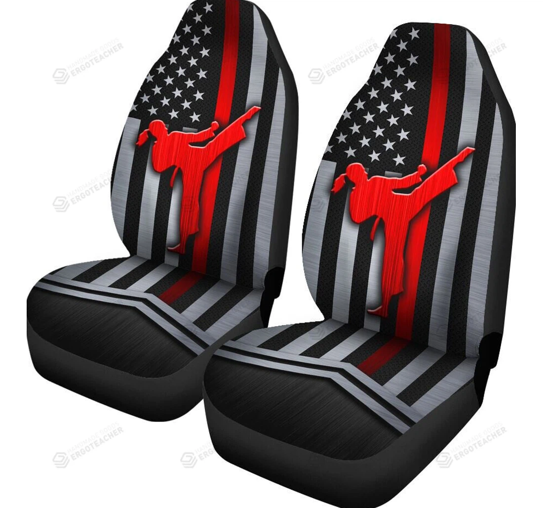 Taekwondo Seamless Metal Universal Front Car Seat Cover