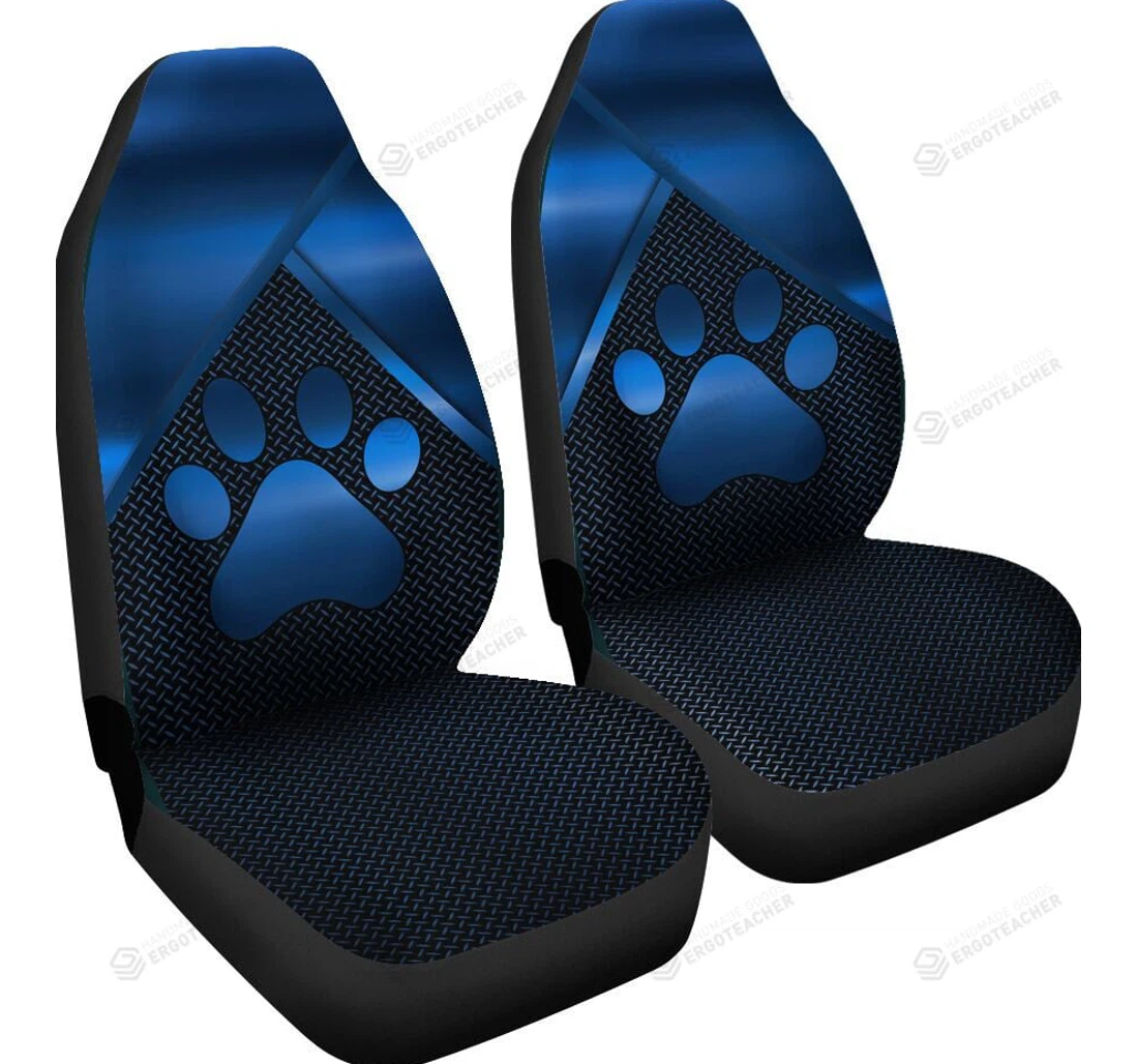 Dog Silver Metal Universal Front Car Seat Cover